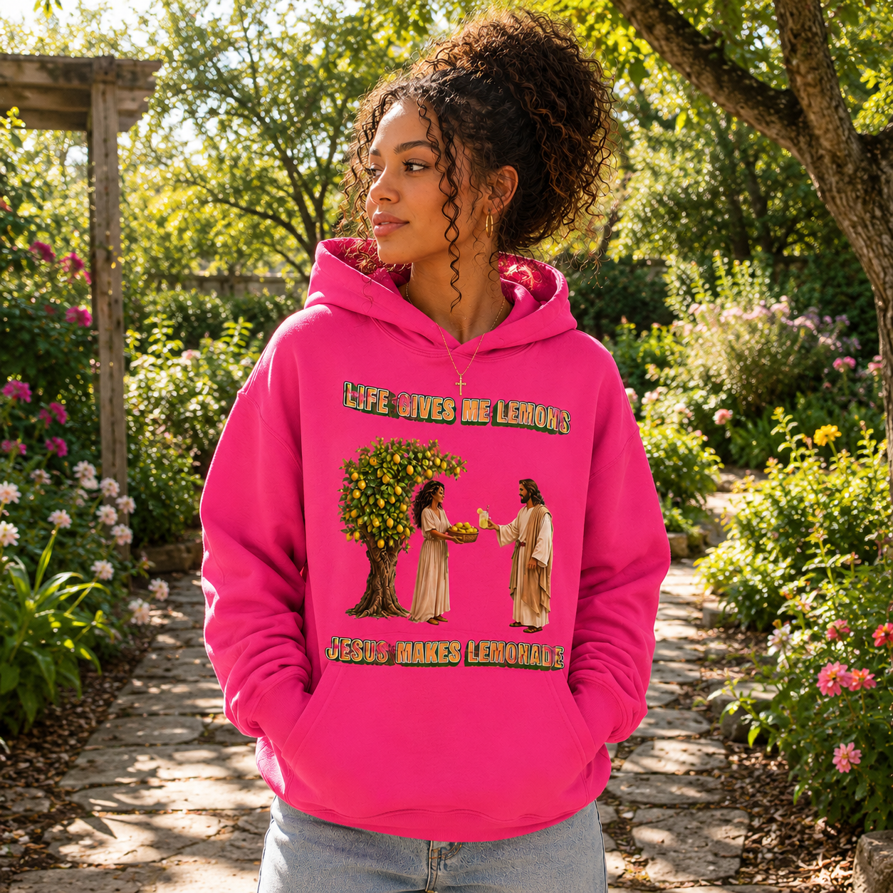 Life Gives Me Lemons, Jesus Makes Lemonade - Women's Hoodie