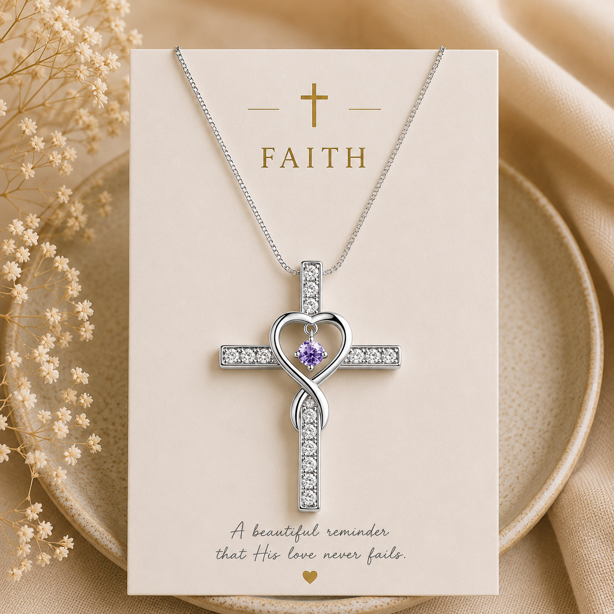Eternal Love Cross Necklace